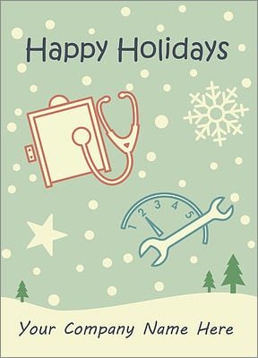 Elevator Snowfall Card (Glossy White) 