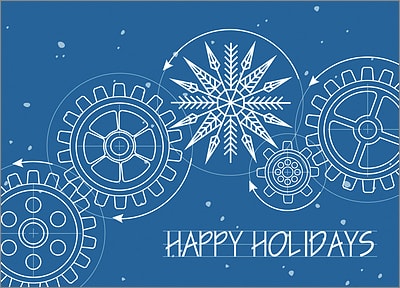 Engineer Christmas Card (Glossy White) 