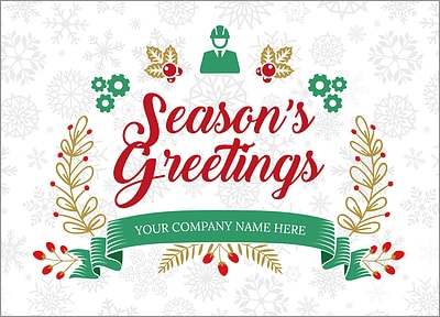 Engineers Snowflake Christmas Card