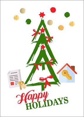Escrow Tree Holiday Card (Glossy White) 