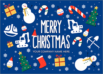 Excavator Joy Card (Glossy White) 