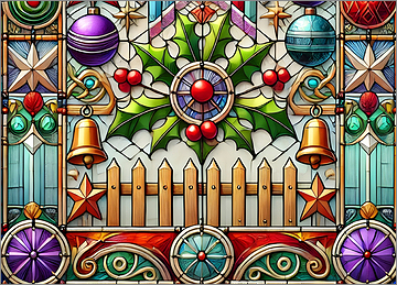 Fencing Christmas card  Jolly