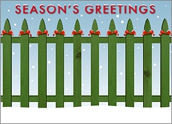 Fencing Christmas Card