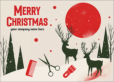 Festive Beauty Card (Glossy White) 