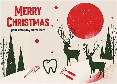 Festive Dentist Card (Glossy White) 