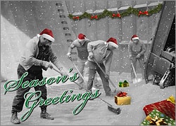 Festive Laborers Christmas Card