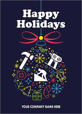 Festive Roofing Card (Glossy White) 