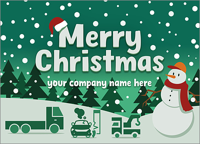 Festive Tow Truck Card