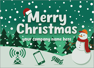 Festive Tower Card (Glossy White) 