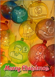 Financial Glass Ornaments