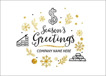 Financial Icons Christmas Card