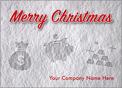 Financial Snow Print Card