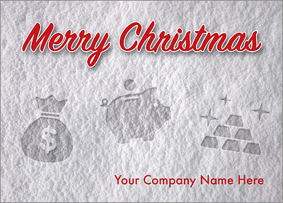 Financial Snow Print Card (Glossy White) 
