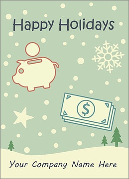 Financial Snowfall Card