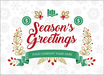 Financial Snowflake Christmas Card
