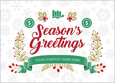 Financial Snowflake Christmas Card