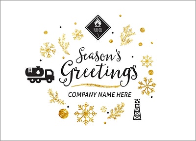 Fuel Oil Holiday Card (Glossy White) 