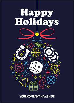 Gambling Christmas Card