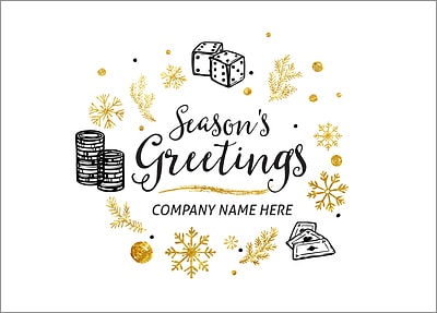 Gambling Icons Christmas Card