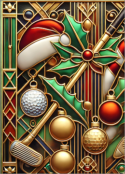 Golf Christmas Card  Restful