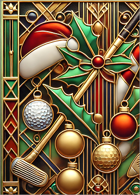 Golf Christmas Card  Restful