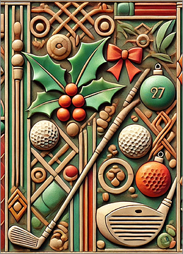 Golf Christmas Card  Shining