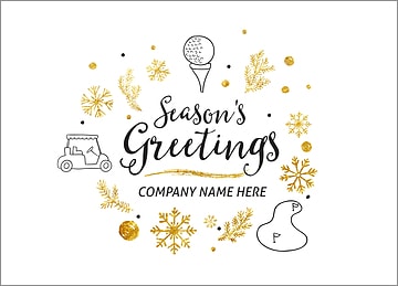 Golf Icons Christmas Card
