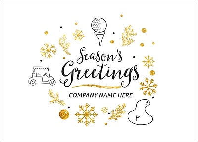 Golf Icons Christmas Card