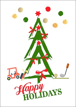 Golf Tree Holiday Card