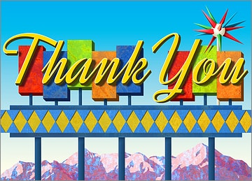 Googie Thank You Card