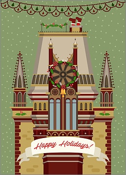 Gothic Architecture Christmas Card