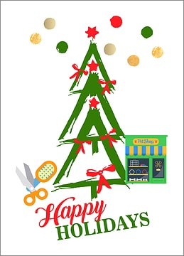 Groomers Tree Holiday Card