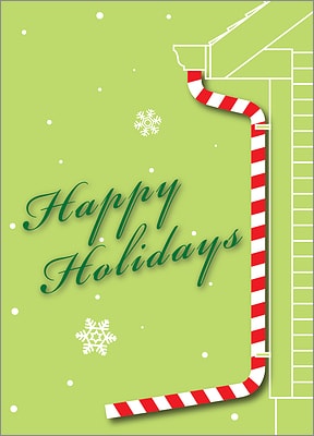 Gutter Christmas Card (Glossy White) 