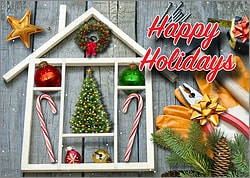 Handyman Decorations Christmas Card