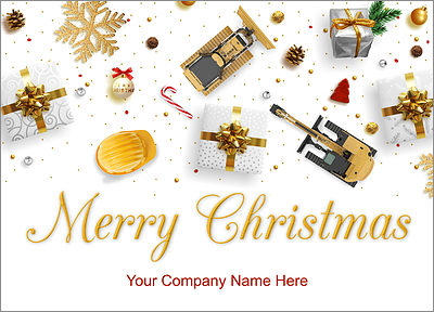 Heavy Equipment Tools Holiday Card