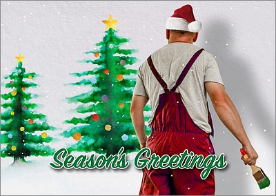 Holiday Canvas Christmas Card