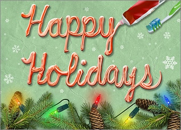 Holiday Card Dental Toothpaste