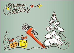 Holiday Card for Plumbers