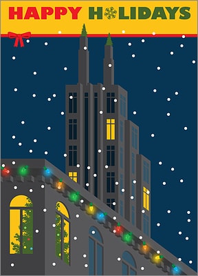 Holiday Card With Buildings