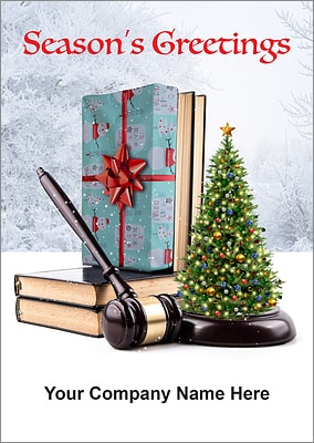 Holiday Gavel Christmas Card