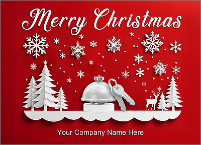 Holiday Hospitality Card (Glossy White) 