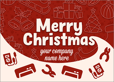 Holiday HVAC Card Cozy Comfort (Glossy White) 