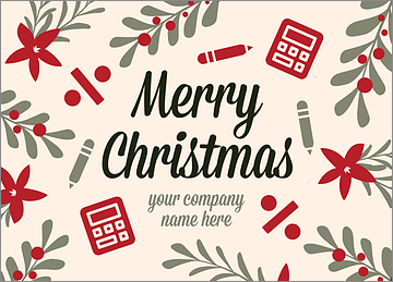 Holiday Numbers Greeting Card