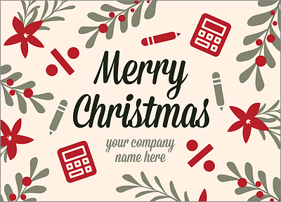 Holiday Numbers Greeting Card