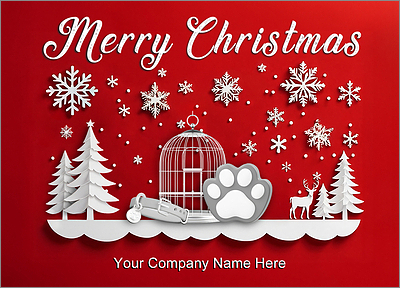 Holiday Pet Greeting Card (Glossy White) 