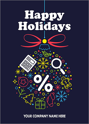 Holiday Tax Greeting Card (Glossy White) 