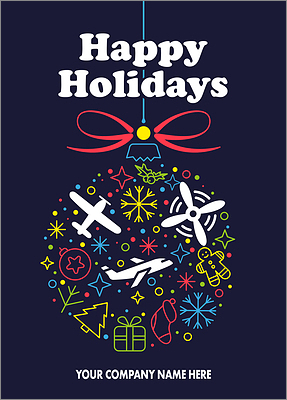 Holiday Wings Card (Glossy White) 