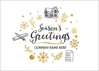 Home Inspectors Holiday Card (Glossy White) 
