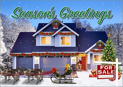 Home Sale Christmas Card (Glossy White) 
