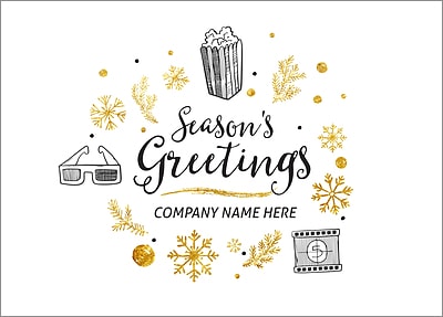 Home Theater Holiday Card (Glossy White) 